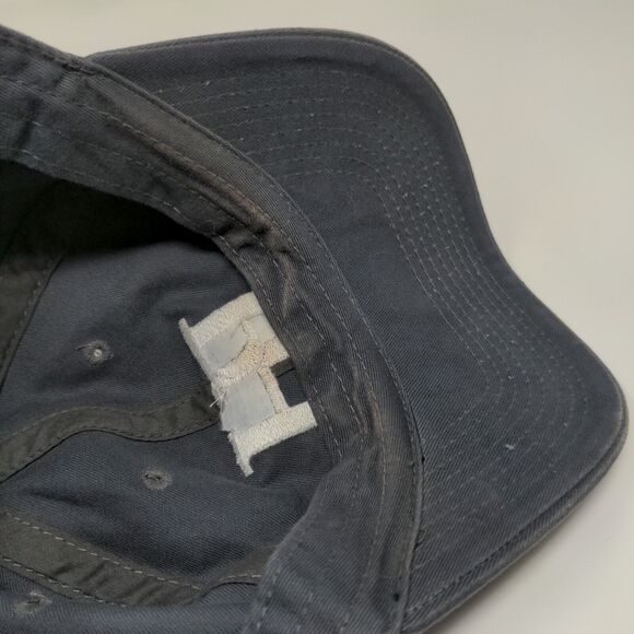 Port Authority Mens Strapback Hat Gray Adjustable Embroidered PH Logo - Picture 9 of 10